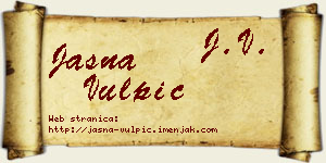 Jasna Vulpić vizit kartica